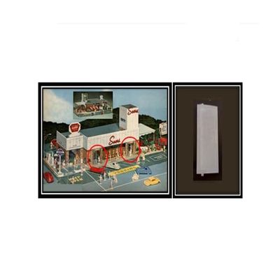 Dollhouse3DParts, Front Door for Marx Sears Shopping Center Playset, 3D Printed Replacement Part, Frosted, Vintage 1961 Toy Accessory