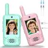 2 Pack Rechargeable Video Walkie Talkies for Kids - Long Range 2-Way Radios with Built-in Torch Light, Belt-Clip Design, Video Intercom & Voice Effects, Gifts & Toys for 3-12 Boys Girls view 1