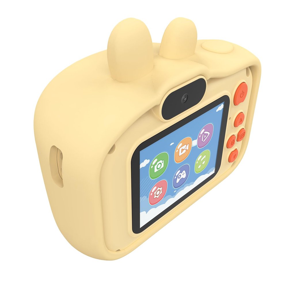 Acouto Kids Digital Camera with Dual Front and Back Lenses, 48MP Photos, 1080P Videos, 2.0 Inch IPS Screen, 5 Games, Best Gift for Girls Boys for Birthday Christmas Holiday (Beige)