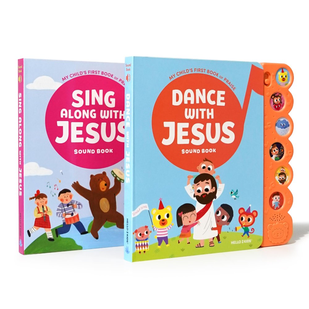 Timeless Sing & Dance Bundle  Sing Along with Jesus & Dance with Jesus Classic Sound Book Set for Kids - Baptism, Christening, Dedication Gifts for Boys and Girls