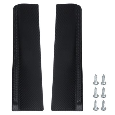2PCs Rear Side Skirt Winglet, Universal Car Lip Side Winglets Extension Spoiler, Carbon Fiber Style ABS Material, Aerodynamic Design for Vehicle Stability, Easy Installation with I