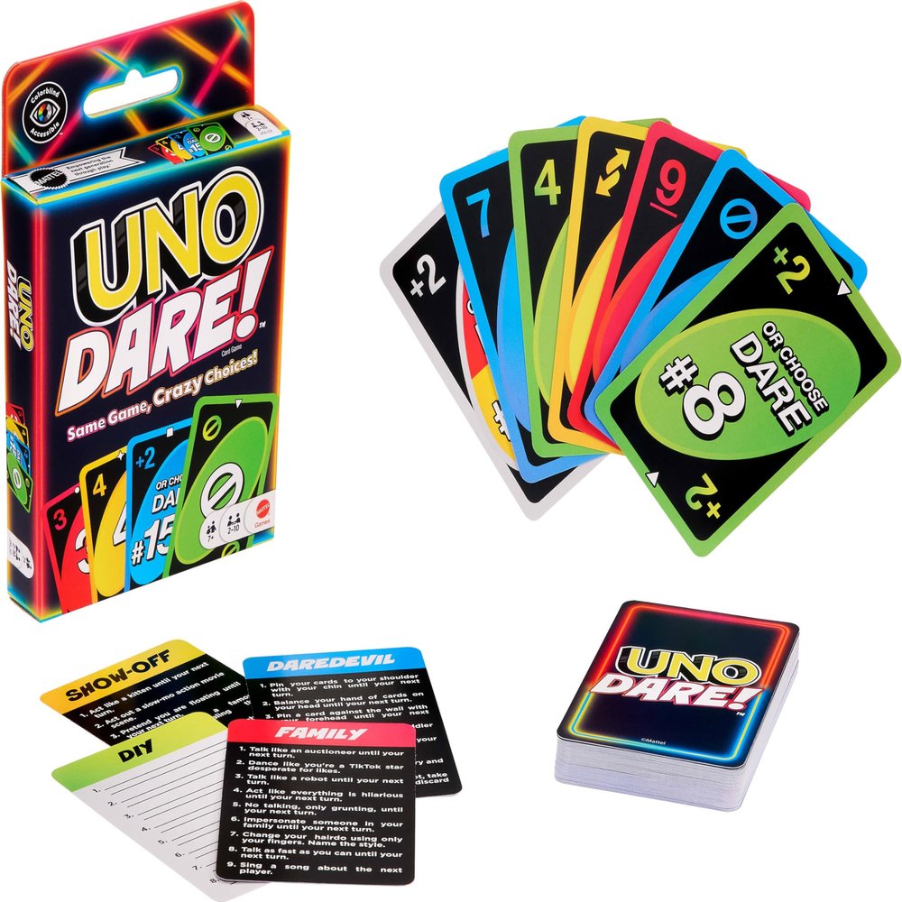Mattel Games UNO Dare Card Game, Ages 7+, 2-10 Players