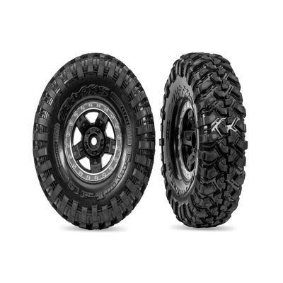 1.9" Black TRX-4 Wheels w/Canyon Trail Tires (2)