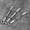 3Pcs Aluminium Alloy Front Steering Linkage Rods for FS 53633/51805 / 51806 1/10 RC Car, Front Steering Rod Upgrade Accessory, Precision CNC Machining with Anodizing Treatment, D (538057S Silver) view 2
