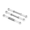 3Pcs Aluminium Alloy Front Steering Linkage Rods for FS 53633/51805 / 51806 1/10 RC Car, Front Steering Rod Upgrade Accessory, Precision CNC Machining with Anodizing Treatment, D (538057S Silver) view 3
