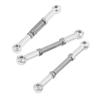 3Pcs Aluminium Alloy Front Steering Linkage Rods for FS 53633/51805 / 51806 1/10 RC Car, Front Steering Rod Upgrade Accessory, Precision CNC Machining with Anodizing Treatment, D (538057S Silver) view 4