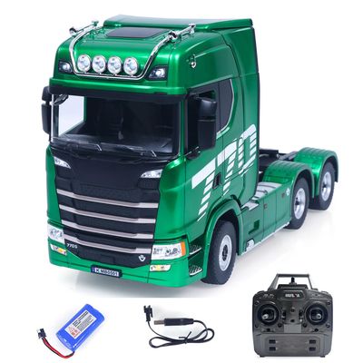 TOUCAN RC HOBBY 1/18 Remote Control Tractor Truck SC 770S 1501 6X4 RC Semi-Truck RC Lorry Car Lights Sound System RTR Model for Adults 14+