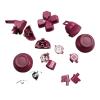 3D Analog Joystick Thumbstick Grip Caps, ABXY L1 R1 L2 Full Buttons Set Repair Parts, for PS4 Pro Gamepad Controller(Purplish Red) view 4