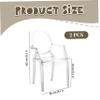 2Pcs 1:6 Scale Doll Furniture, Plastic Clear Mini Dollhouse Chair Miniature Armchair Modern Furniture Dollhouse Accessories 1:6 Scale Doll view 3