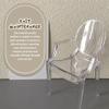 2Pcs 1:6 Scale Doll Furniture, Plastic Clear Mini Dollhouse Chair Miniature Armchair Modern Furniture Dollhouse Accessories 1:6 Scale Doll view 4