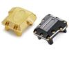 1PCS Brass Front Rear Axle Diff Cover 15g 1/18 RC Crawler Car for TRX4M for Bronco Parts confident(Gold) view 2