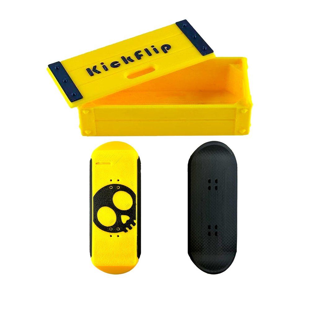 Magnetic Kickflip Fidget Slider Toy for Adults Mini Flip Fingerboard Skateboard with Storage Crat Portable,Office Desk Toys