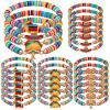 Huquary 24 Pcs Mexico Beaded Stackable Cinco De Mayo Fiesta Bracelets view 1