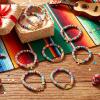 Huquary 24 Pcs Mexico Beaded Stackable Cinco De Mayo Fiesta Bracelets view 4