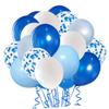 Uonlytech Blue Confetti Latex Balloons Set for Wedding Party Decorations Birthday Graduation Anniversary Engagement Festival 50pcs Pack view 1