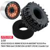 2.2" RC Beadlock Wheels Rims & Black Tires Set for 1/10 RC Crawler (Set of 4) - Compatible with SCX10 II 90046/90048 YK4103 MN99 MN78 Wheels Upgrade (Rim:Black and Copper) view 4