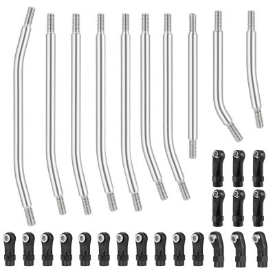 10Pcs Stainless Steel High Clearance Suspension Links Rod Steering Linkage Set 1/10 for Redcat for Ascent Parts confident