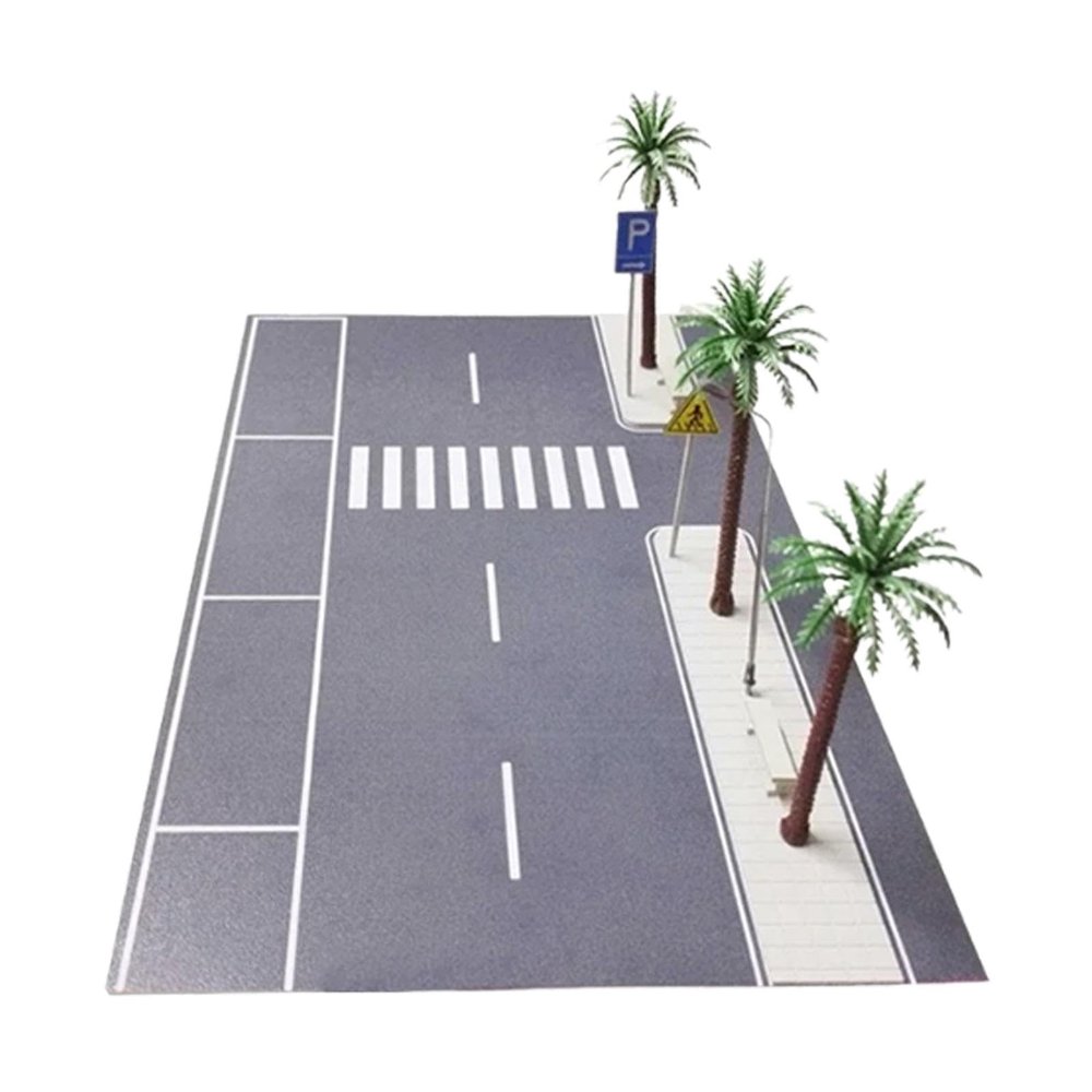 harayaa Garage Scene Model 1/64 Diecast Car Display Case Diorama Building Lifelike Vehicle Showcase Layout Accessory Easy Assembly Parking Lot Suitable, Road Parking Lot