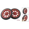 Generic 2 Pcs Replaceable Shopping Basket Cart 4.4"" Wheels Red Black G8Q2 view 2