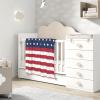 The Stars On The American Flag are Red, White and Blue Baby Blanket for Boys Girls, Soft Plush Receiving for Newborns 30x40 Inches view 2
