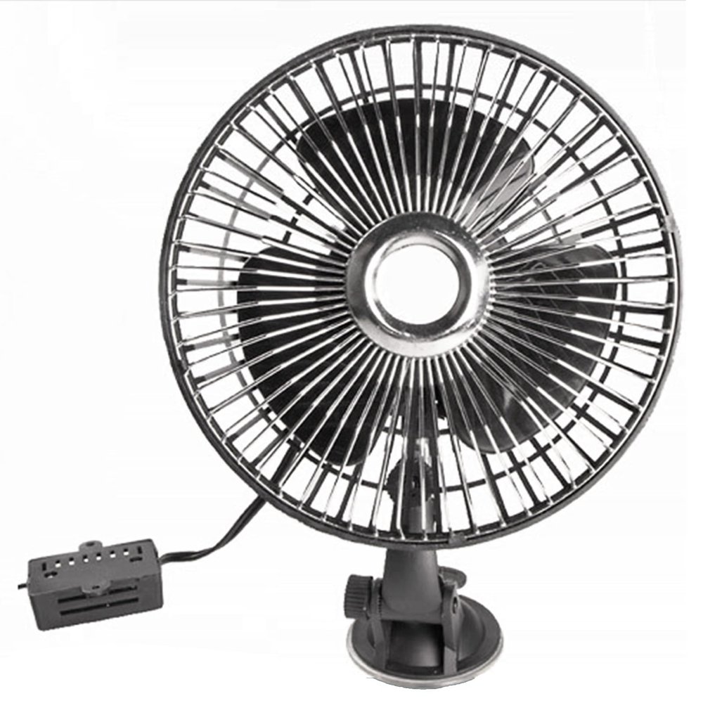 Gucagle Suction Cup Car Fan Electric Powerful 6 Inch 360 Degree Rotatable Cooling Fan For Automobile Vehicle Plastic Metal (12v)