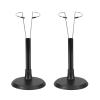 HEARTOOL Adjustable Doll Stand, Fits 10 Inch Doll Plastic Display Holder Support Retractable Waist Action Figure Stand Display Base Waist 1.8" - 2.6"(Black, 2pcs) view 1