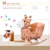 Wooden Rocking Horses Ages 1-3, Toddler Rocking Horse with Lullaby Song, Toddler Rocker Toy with Safety Belt & Footrests for Baby Kids, Ride on Horse, Plush Rocking Animal for Gift (Giraffe) view 3