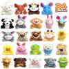 24 Pack Mini Stuffed Animals, Small Plush Keychain Party Favors for Kids 3-5, 4-8, 8-12, Bulk Treasure Box Toys for Classroom Prizes, School Gifts, Easter Basket Egg Goodie Bags Stuffers view 1