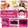 Costzon Kids Kitchen Playset, Little Chef Pretend Kitchenette Set w/Real Light, Sound, Steam, Stoves, Faucet & Sink, 95 PCS Accessories, Premium Plastic Play Kitchen for Toddler 3+ (Pink,Single Side) view 3