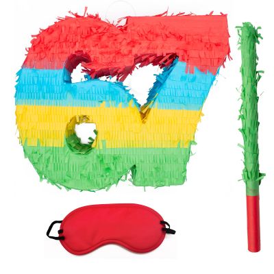 67 Theme Piata - Six Seven Party Supplies Piata Bundle with Blindfold and Bat for Girls Kids 67 Meme Funny Theme Birthday Party Game Decorations (15.7" x 12.6" x 3.5")