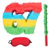 67 Theme Piata - Six Seven Party Supplies Piata Bundle with Blindfold and Bat for Girls Kids 67 Meme Funny Theme Birthday Party Game Decorations (15.7" x 12.6" x 3.5") view 1
