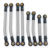 8PCS Metal High Clearance Links Set for TRX4M for Bronco 1/18 RC Crawler Car Chassis Linkage Parts confident(Stainless Steel) view 1