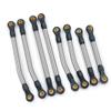 8PCS Metal High Clearance Links Set for TRX4M for Bronco 1/18 RC Crawler Car Chassis Linkage Parts confident(Stainless Steel) view 3