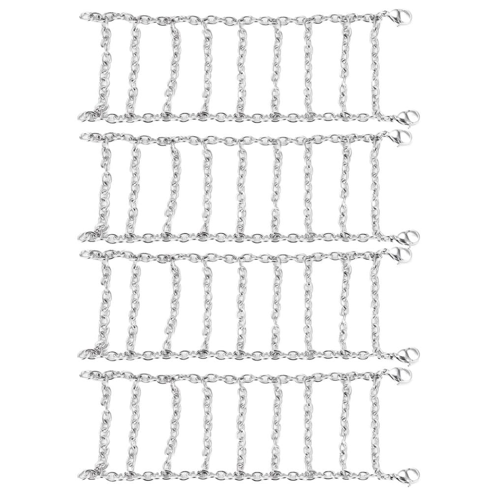 58mm 64mm Stainless Steel Snow Chains Anti Skid Traction Tracks Compatible with 1 18 Scale RC Crawler Car Compatible with Various Off Road Remote Control Vehicles(58mm)