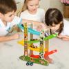 toddlerr Racing Track Playset - Stacking Slide Raceway Tower, Hand-Eye Coordination Enhancing Vehicle Rrunway, Vibrant Mini-Car Glide Course, Interactive Speed-Drop Play System | for Boys Kids Age 2+ view 2