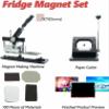 2x2 Inch DIY Square Fridge Magnet Badge Maker Machine, Button Badge Making Kit, with Paper Cutter & 100 Sets Supplies, Craft Tool for Custom Magnets, 90 * 65mm view 2