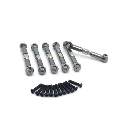 RC Toys Upgrades Parts For HuanSu HS18301 18302 18311 18312 18321 18322 1/18 Metal Upgrade Retrofit 6PCS Connecting Rod RC Car Parts Accessories(Gray)