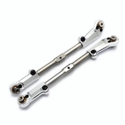 RC Crawlers Spare Parts for Arrma for Kraton for Outcast for Notorious for Talion 1/8 Adjustable Turnbuckle Tie Rod Steering Link with Aluminum Ends(Silver)