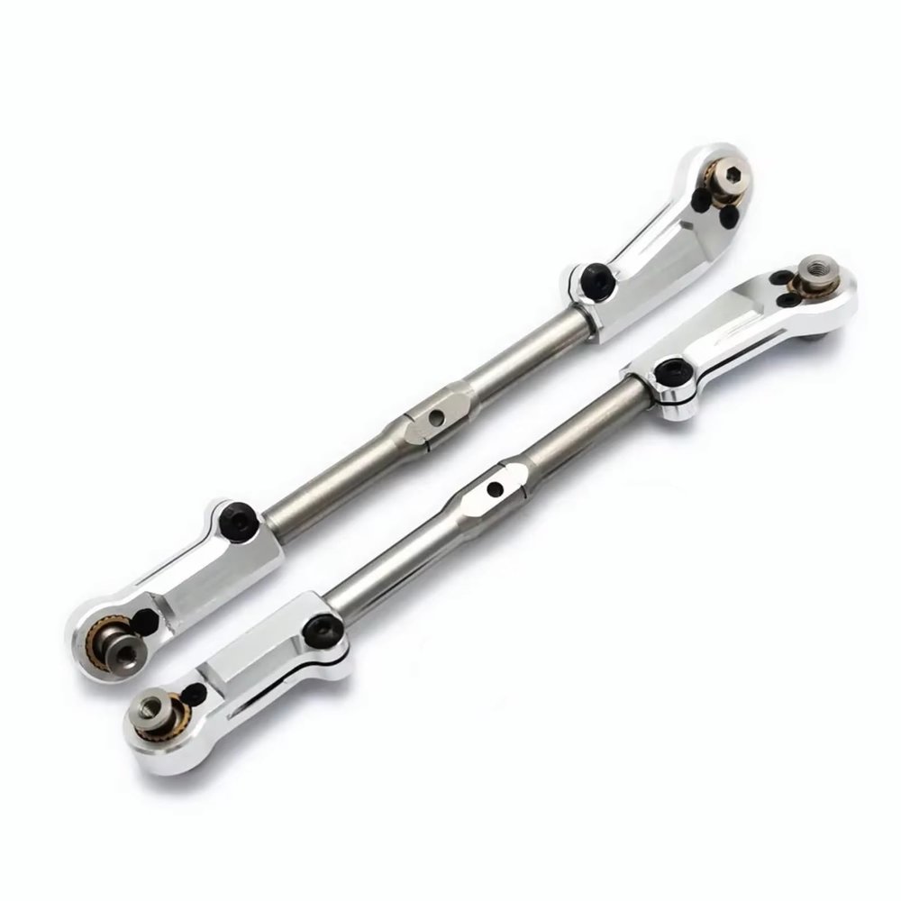RC Crawlers Spare Parts for Arrma for Kraton for Outcast for Notorious for Talion 1/8 Adjustable Turnbuckle Tie Rod Steering Link with Aluminum Ends(Silver)