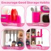 Costzon Kids Kitchen Playset, Toddler Play Kitchenette w/Smoke, Sound, Light, Faucet, Stove, Range Hood, Clock, Refrigerator, Oven, Trash Bin, Plastic Play Kitchen for Kids 3+ (Pink,Dual Side) view 3
