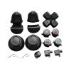 3D Analog Joystick Thumbstick Grip Caps, ABXY L1 R1 L2 Full Buttons Set Repair Parts, for PS4 Pro Gamepad Controller(Black) view 3