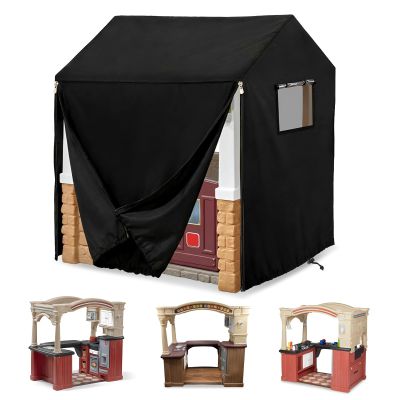 Playhouse Cover, Outdoor Kids Playhouse Covers, 52"W x 38"D x 49"H 600D Heavy Oxford Waterproof Sun Protection Kids Playhouse Year-Round Protective Cover