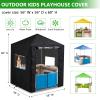 Playhouse Cover, Outdoor Kids Playhouse Covers, 56"W x 56"D x 60"H 600D Heavy Oxford Waterproof Sun Protection Kids Playhouse Year-Round Protective Cover view 3