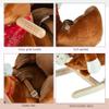 Wooden Rocking Horses Ages 1-3, Toddler Rocking Horse with Lullaby Song, Toddler Rocker Toy with Safety Belt & Footrests for Baby Kids, Ride on Horse, Plush Rocking Animal for Gift (Brown s) view 4