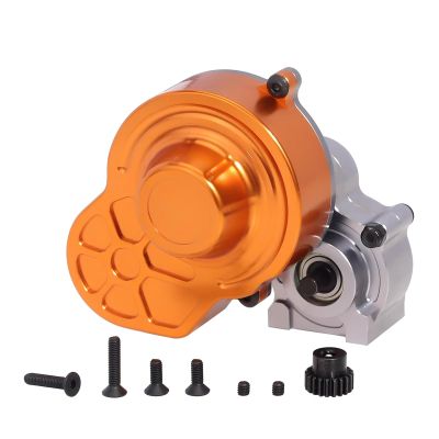 RC Gearboxes For Axial For SCX10 1/10 Complete Metal Gearbox Transmission With Gear RC Crawler Car Upgrade Parts(Orange)