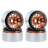 1.9inch Beadlock Wheels Rims for 1/10 RC Crawler (Set of 4) Wheels Upgrade (Black and Copper) view 1