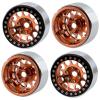 1.9inch Beadlock Wheels Rims for 1/10 RC Crawler (Set of 4) Wheels Upgrade (Black and Copper) view 3