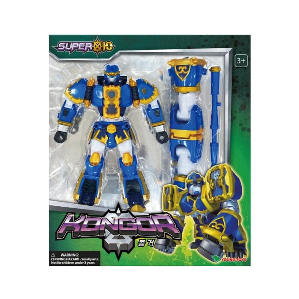 Kongor Transforming Warrior Figure with Beast Mode, Long-Range Staff Weapon & Modular Arm Attachments | Multi-Form Action Mech Toy
