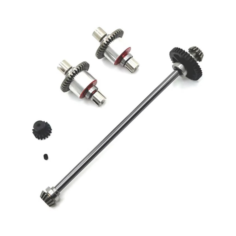 RC Toys Upgrades Parts For Wltoys A949 A959 A969 A979 K929 1/18 Metal Differential And Central Drive Shaft Assembly 17T 38T Gear RC Car Upgrade Parts(Gray)
