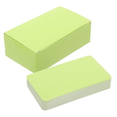 FOYTOKI 100Pcs White Blank Index Cards for Study and Business, Thick Rounded Corner Mini Note Cards Set, Sturdy Paper for Vocabulary Flashcards and Message Writing